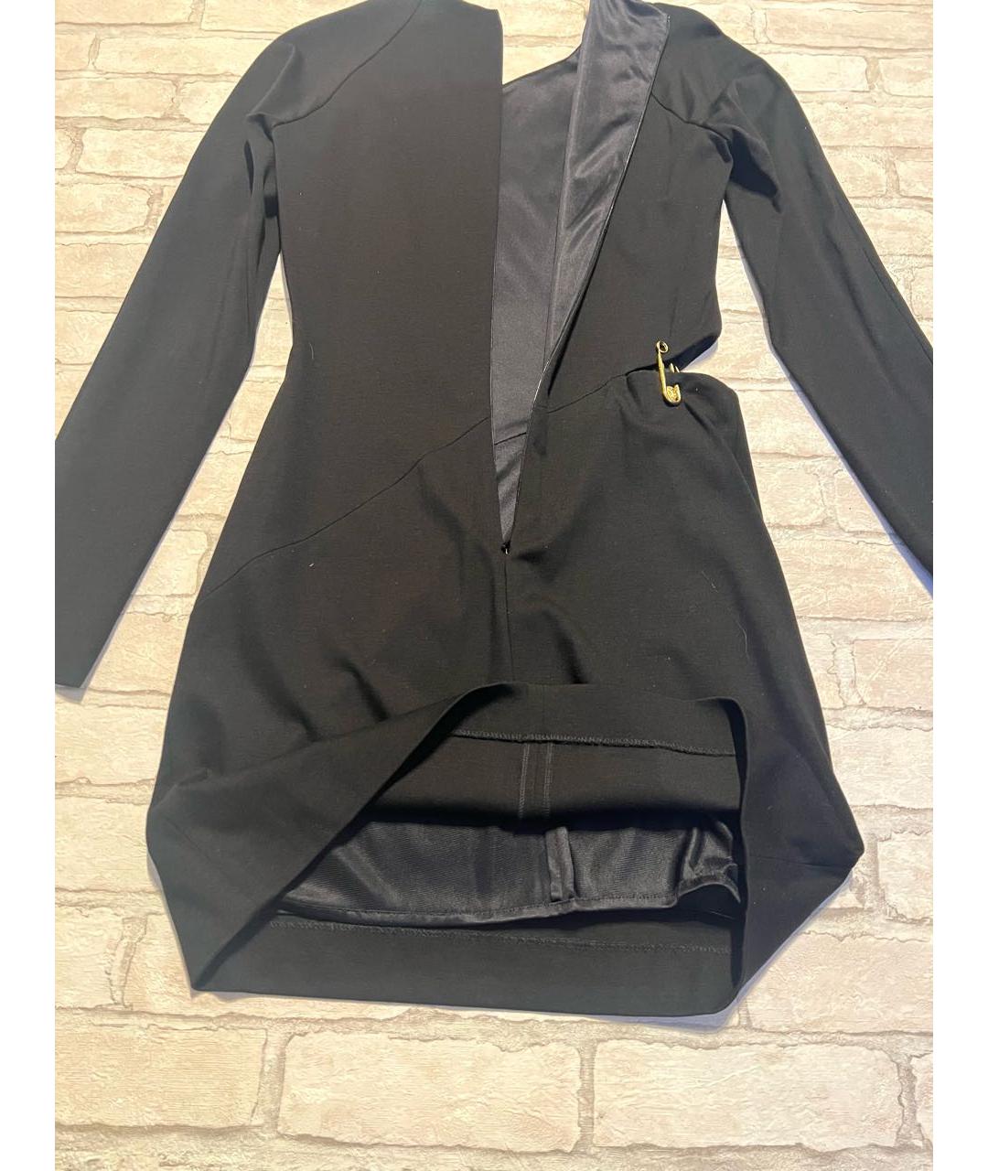 VERSUS VERSACE Черное вискозное повседневное платье, фото 6