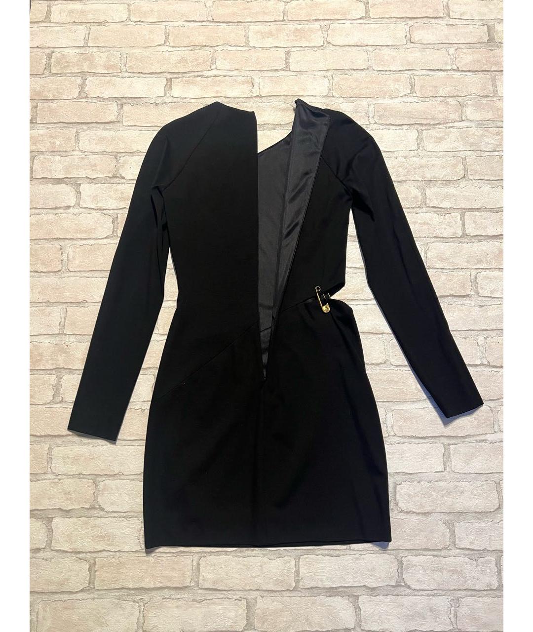 VERSUS VERSACE Черное вискозное повседневное платье, фото 5