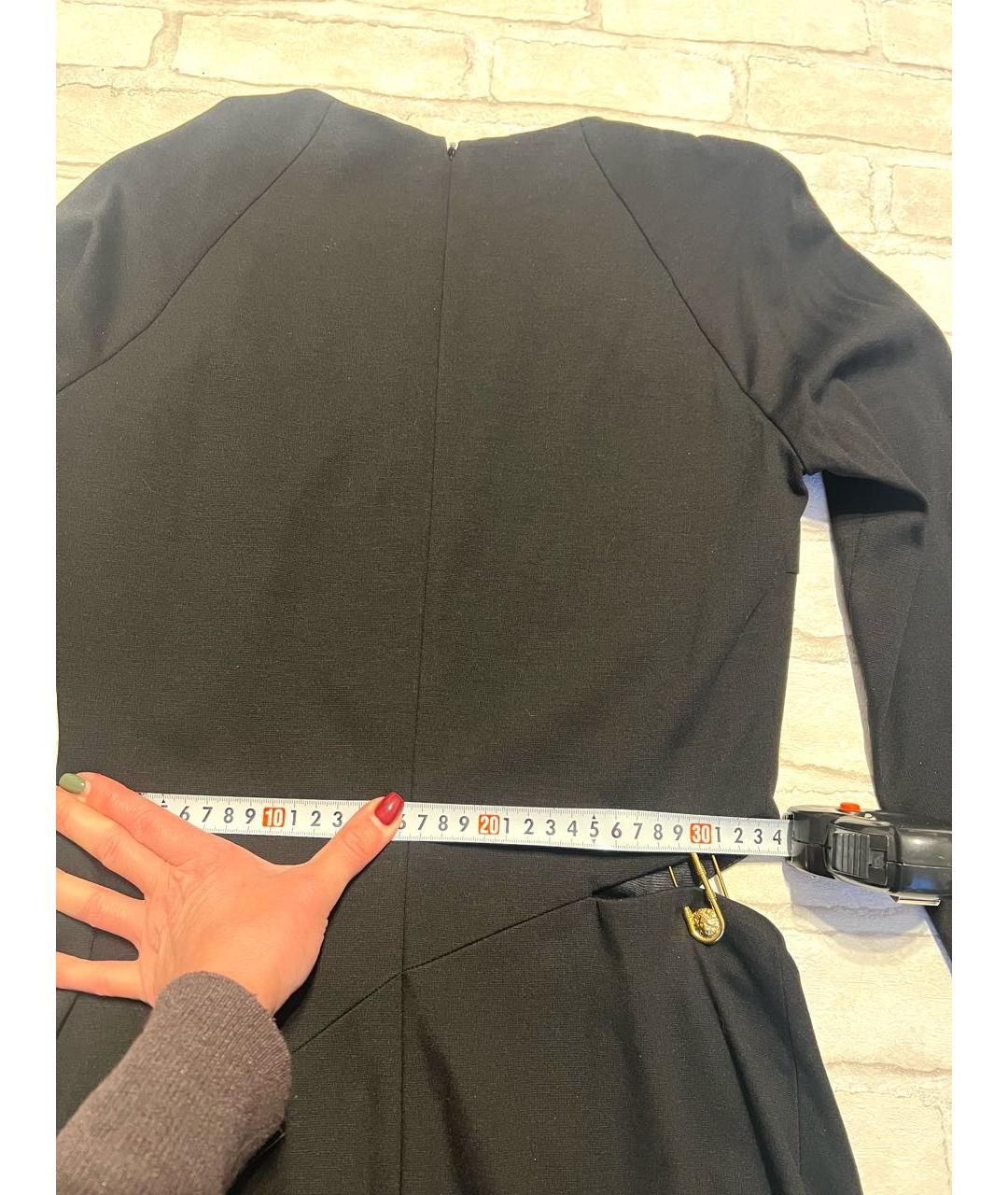 VERSUS VERSACE Черное вискозное повседневное платье, фото 8