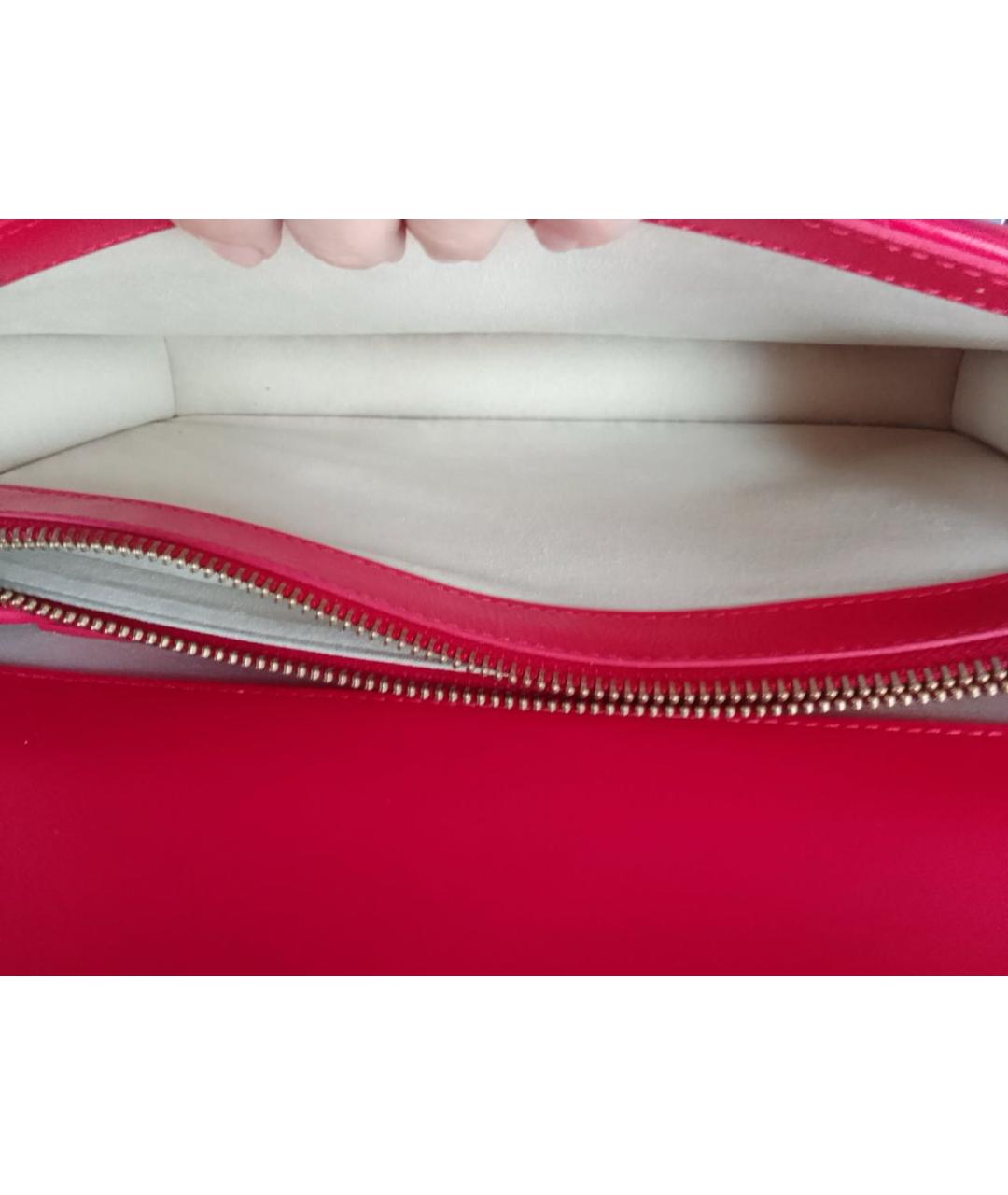 PINKO Красная кожаная сумка через плечо, фото 6