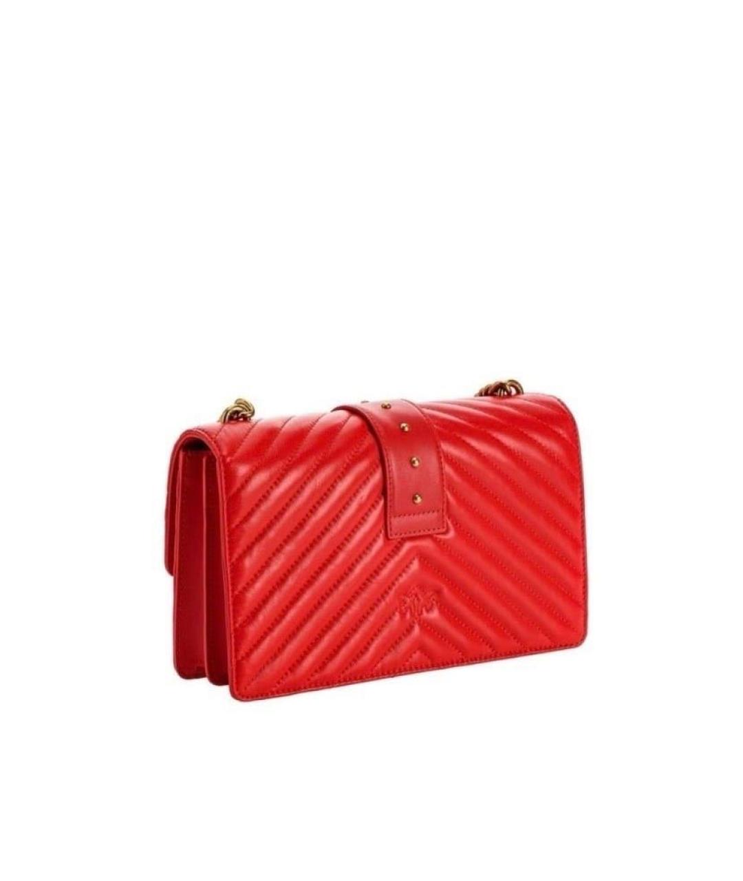 PINKO Красная кожаная сумка через плечо, фото 2