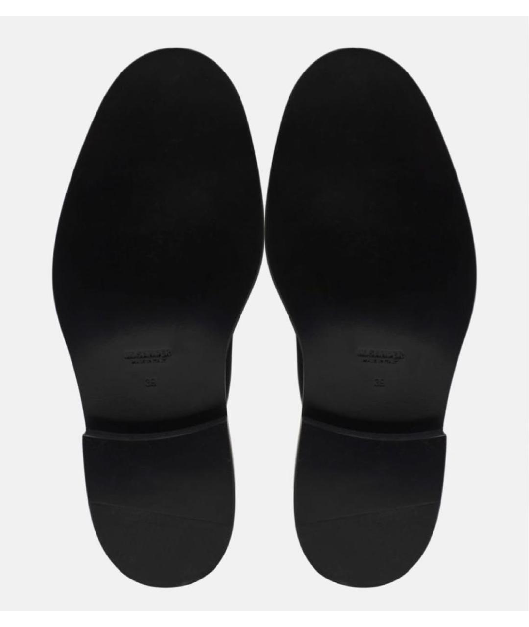 JIL SANDER Черные кожаные сапоги, фото 4