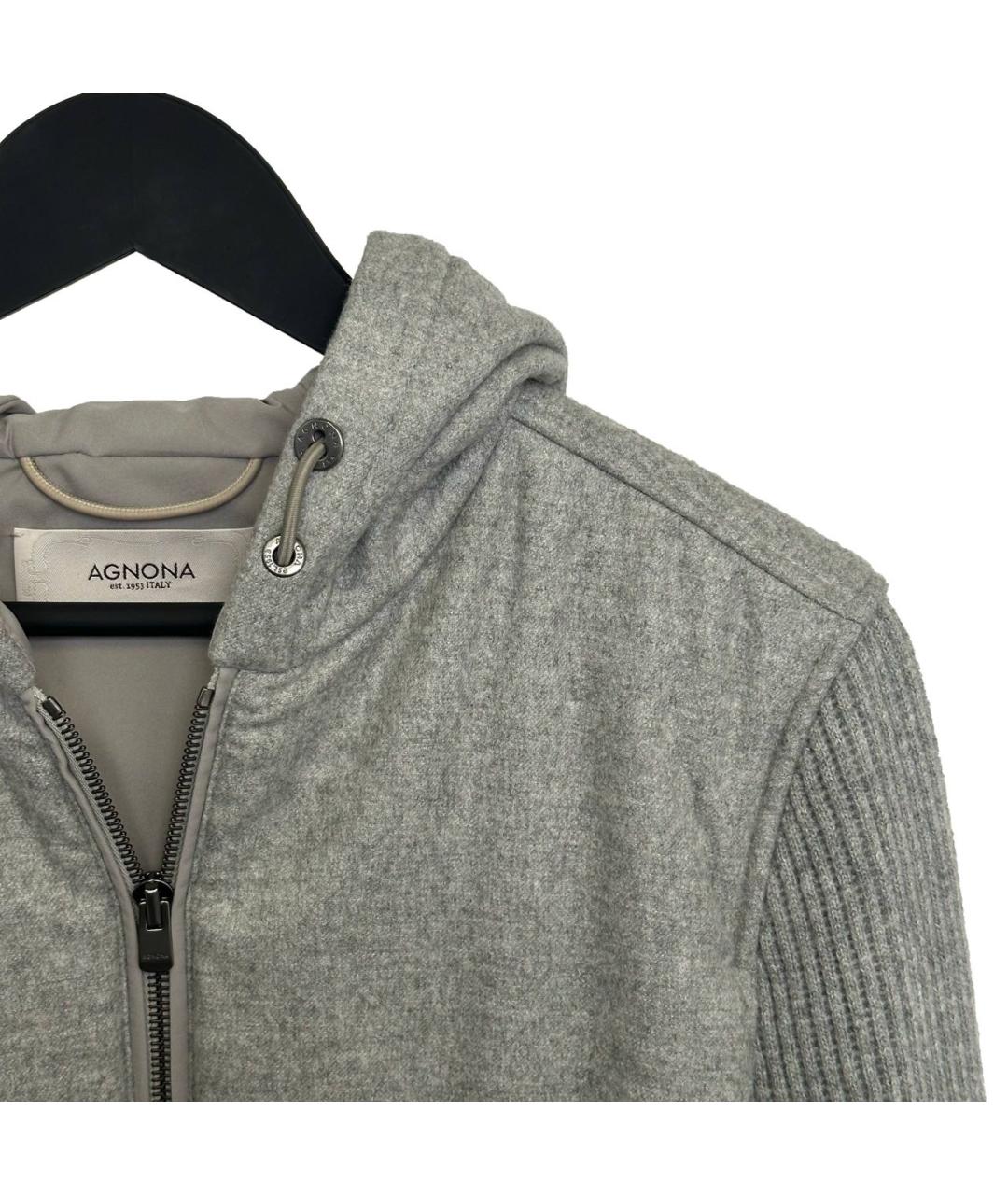 AGNONA Серая кашемировая куртка, фото 2