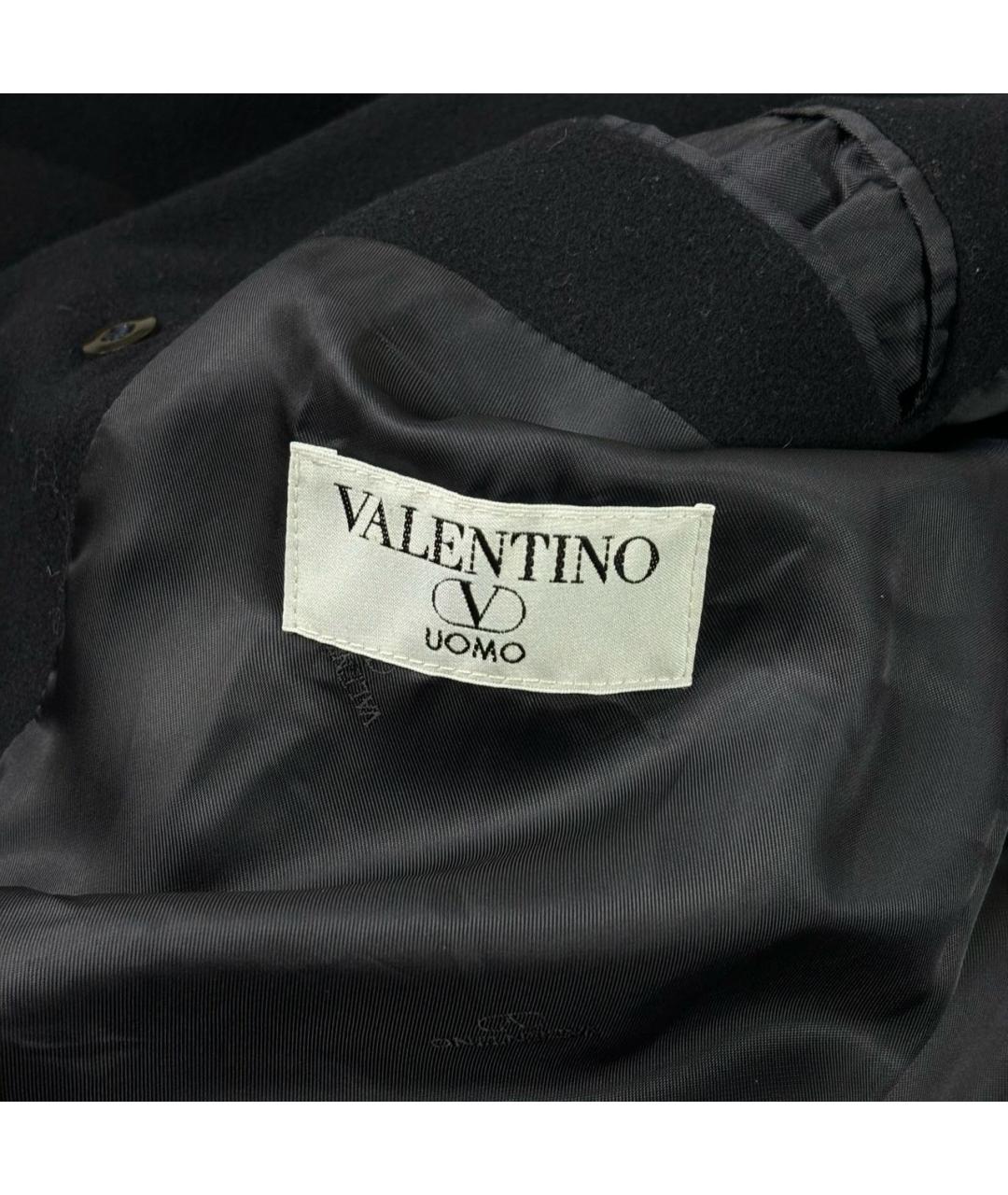 VALENTINO Темно-синее шерстяное пальто, фото 6