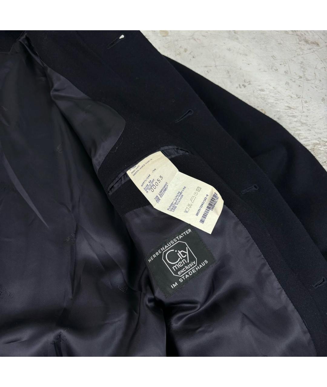 VALENTINO Темно-синее шерстяное пальто, фото 5