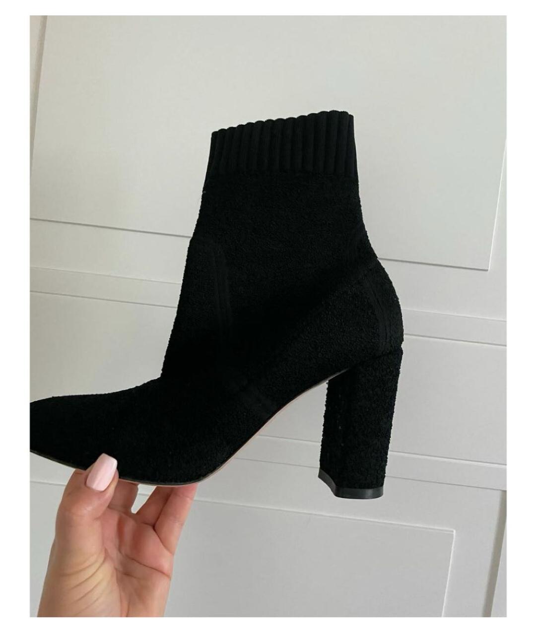 GIANVITO ROSSI Черные текстильные ботильоны, фото 4