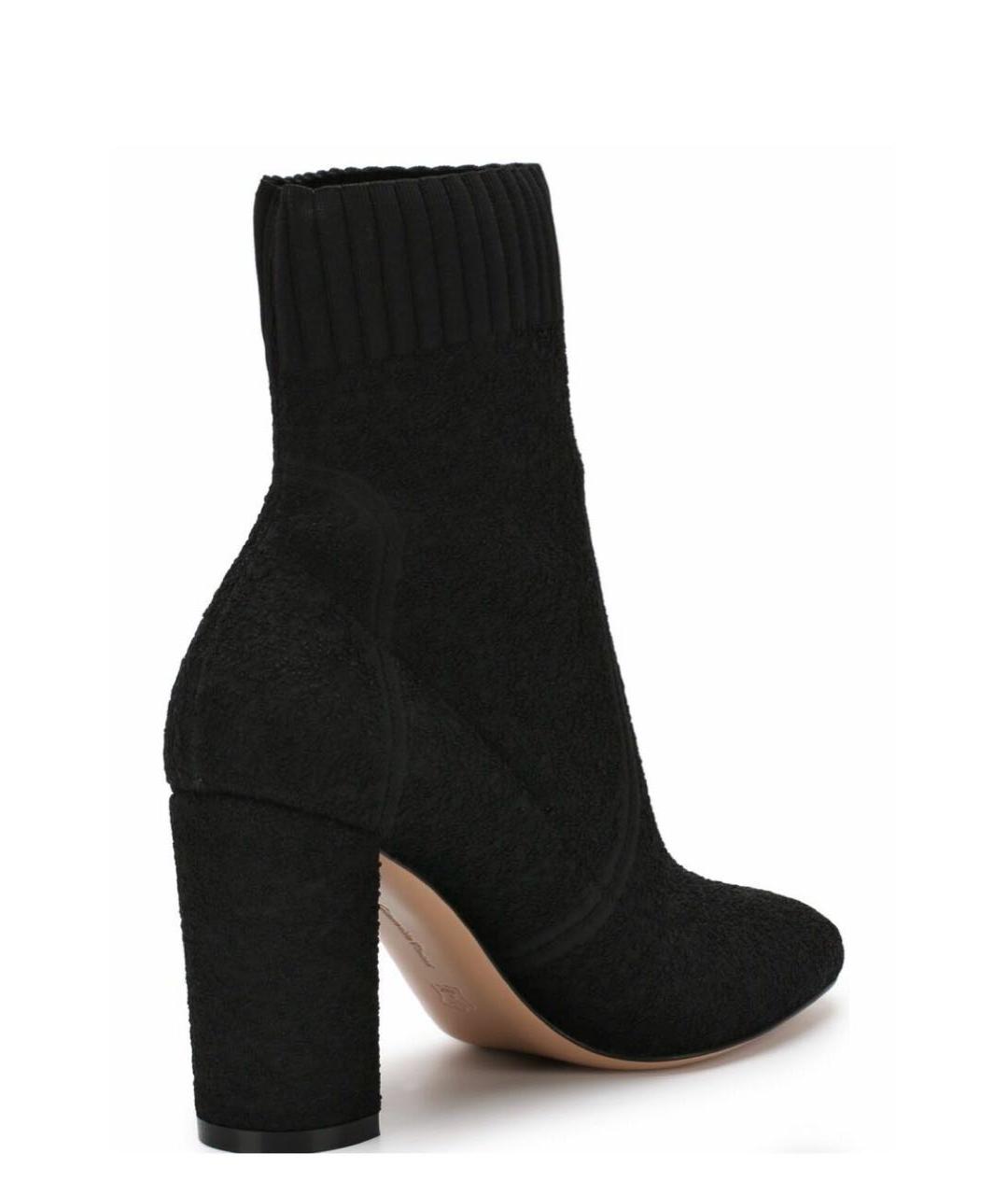 GIANVITO ROSSI Черные текстильные ботильоны, фото 3