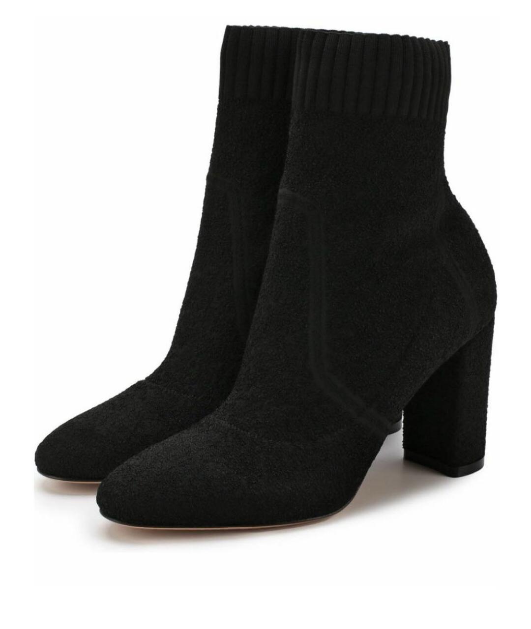 GIANVITO ROSSI Черные текстильные ботильоны, фото 2