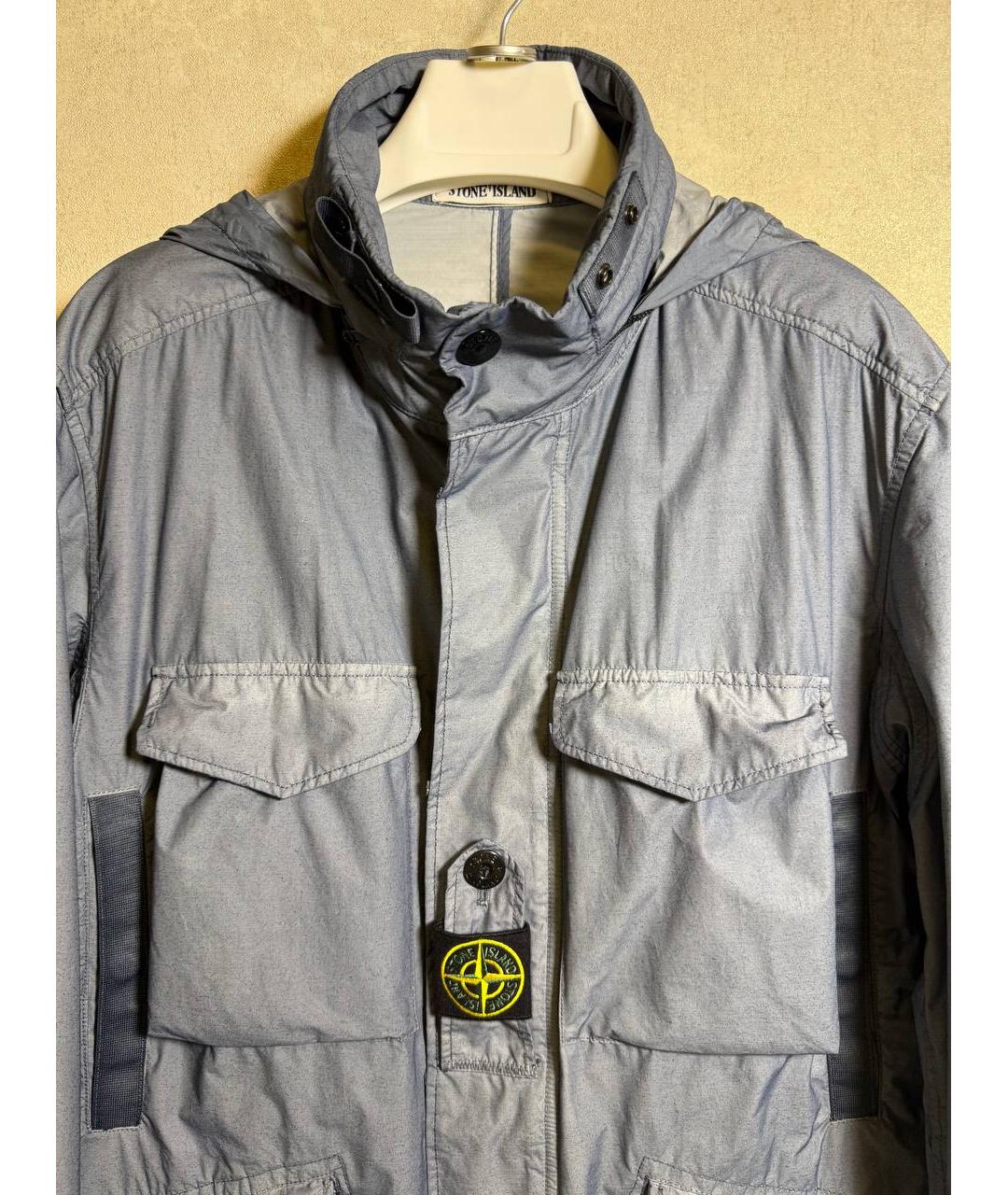 STONE ISLAND Синяя полиамидовая куртка, фото 2