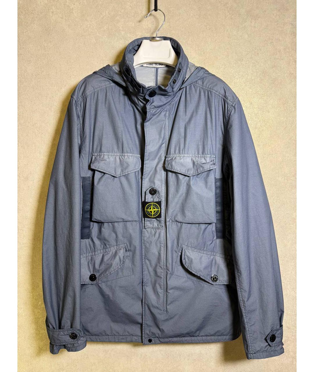 STONE ISLAND Синяя полиамидовая куртка, фото 1