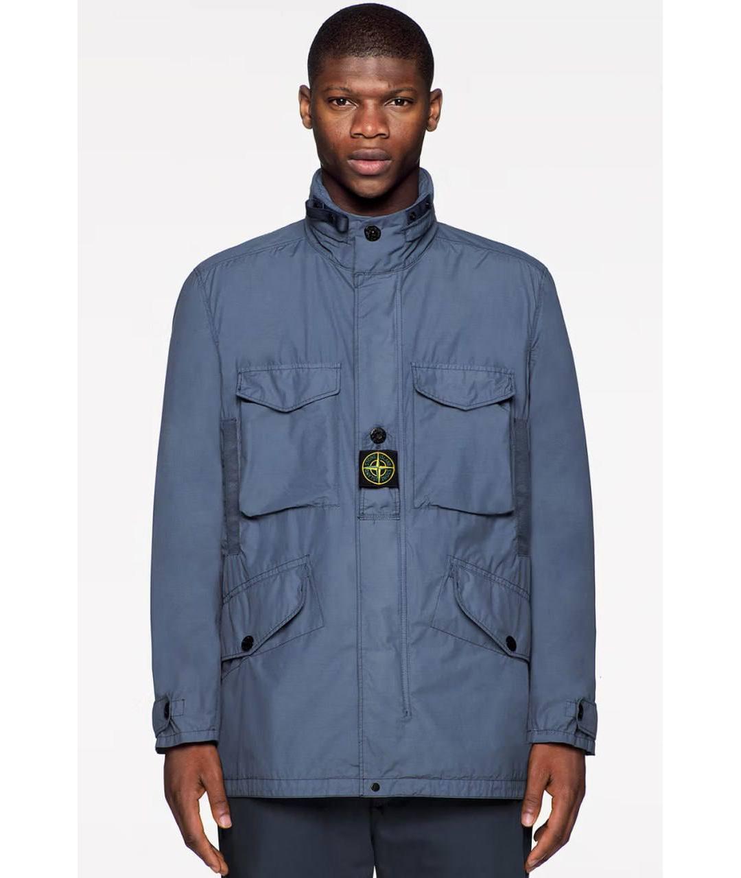 STONE ISLAND Синяя полиамидовая куртка, фото 9