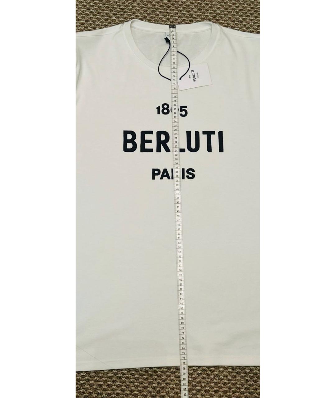 BERLUTI Белая хлопковая футболка, фото 8