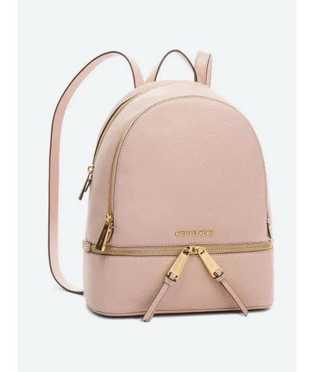 MICHAEL KORS Бежевый кожаный рюкзак, фото 9