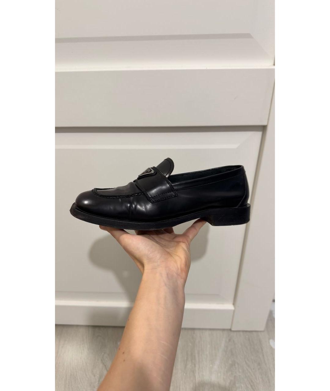 PRADA Черные кожаные лоферы, фото 8