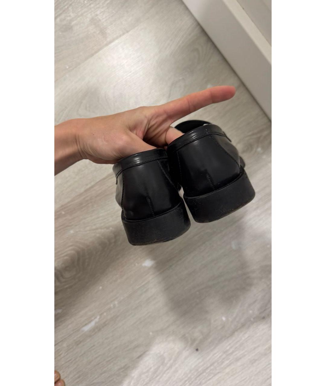 PRADA Черные кожаные лоферы, фото 4