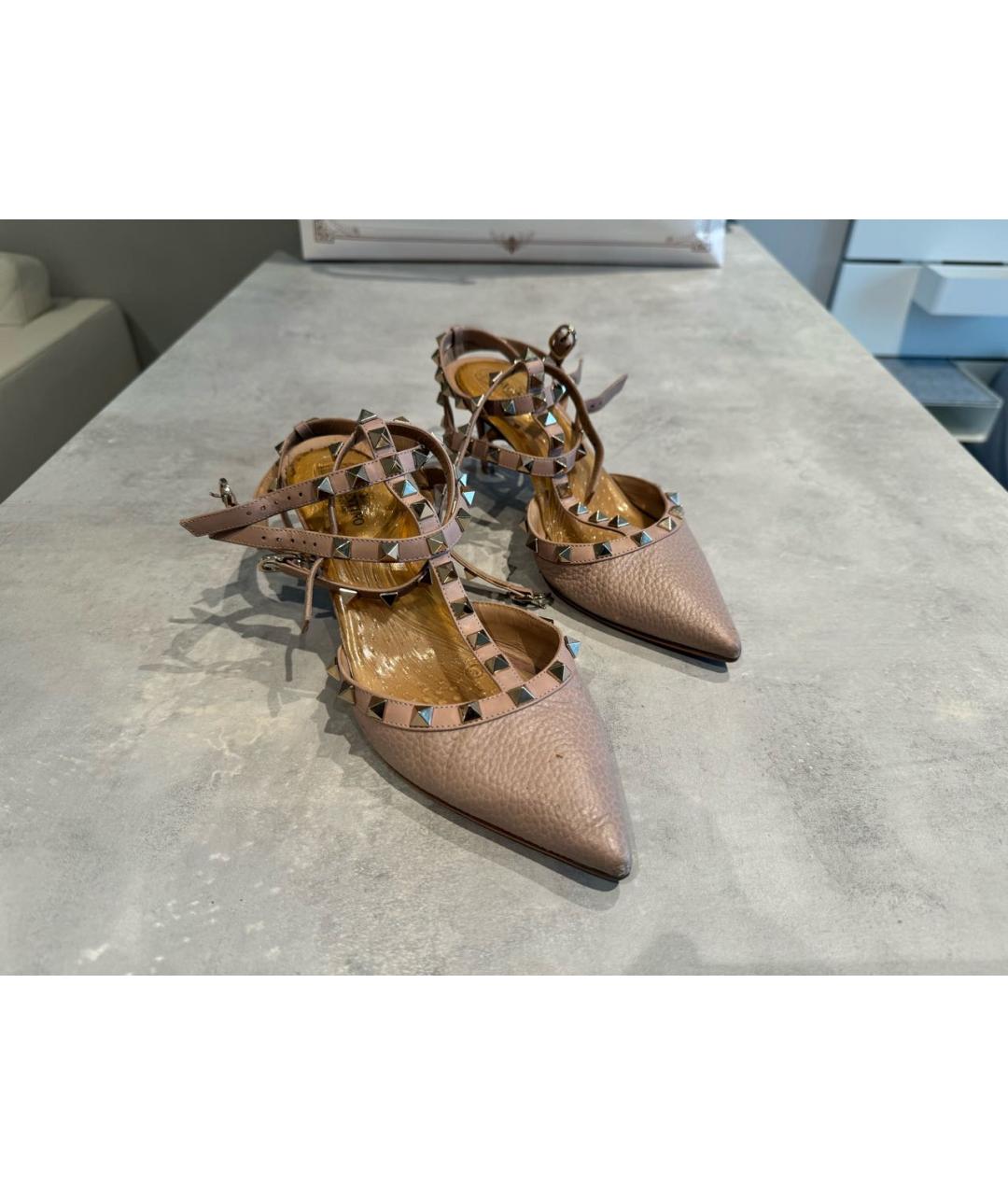 VALENTINO Бежевые кожаные туфли, фото 2