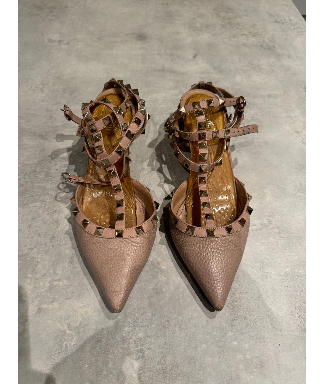 VALENTINO Бежевые кожаные туфли, фото 3