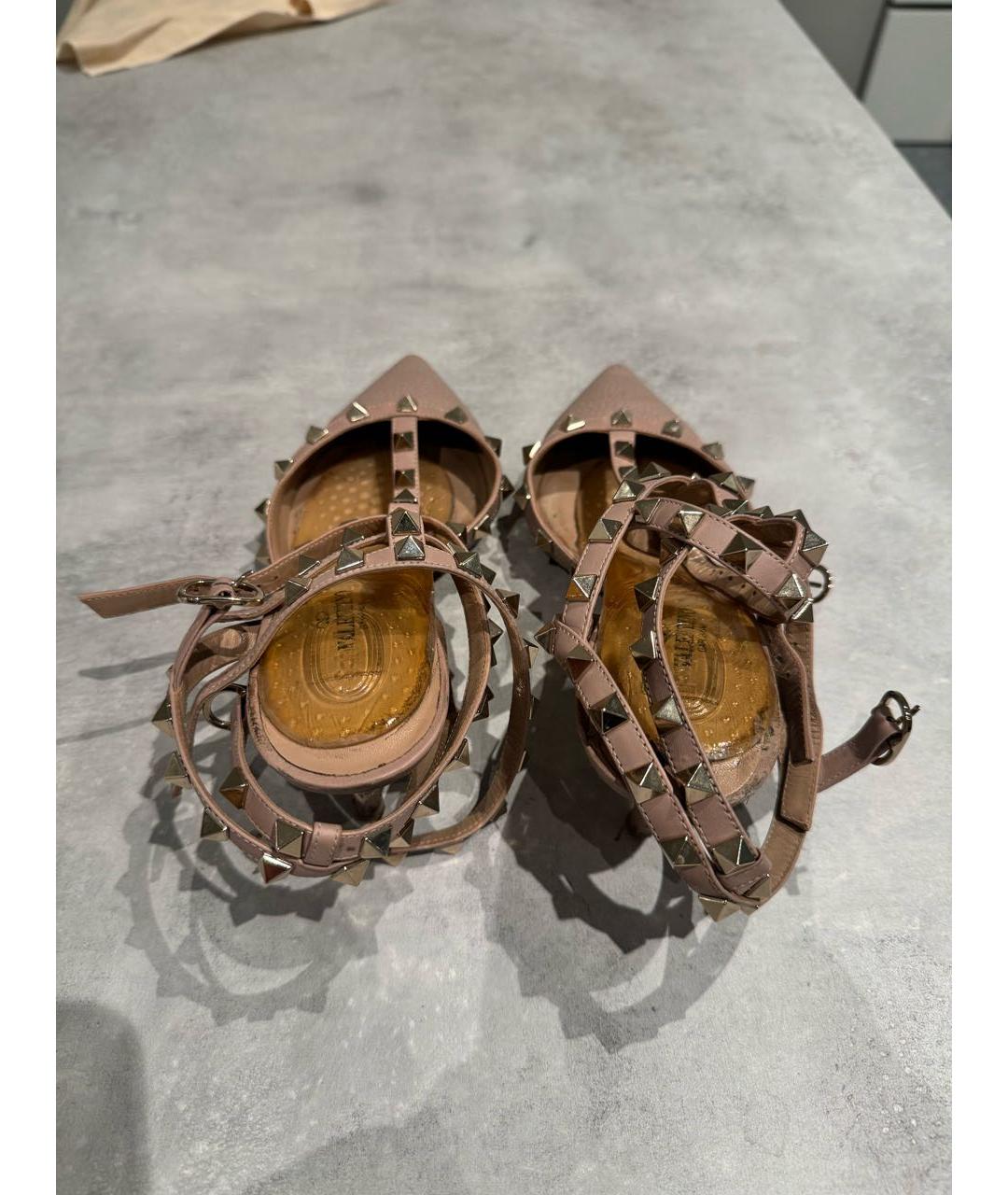 VALENTINO Бежевые кожаные туфли, фото 4