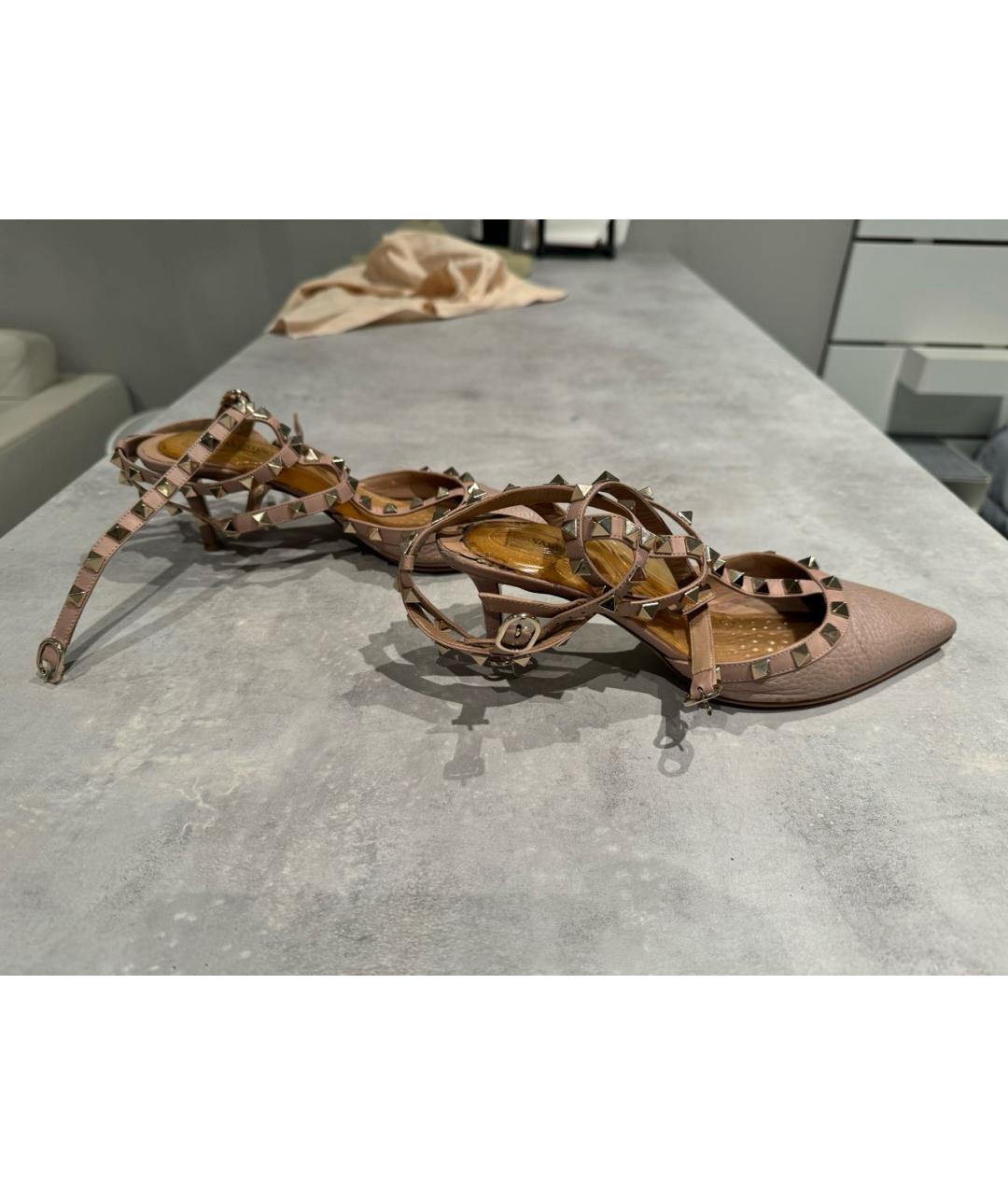 VALENTINO Бежевые кожаные туфли, фото 6