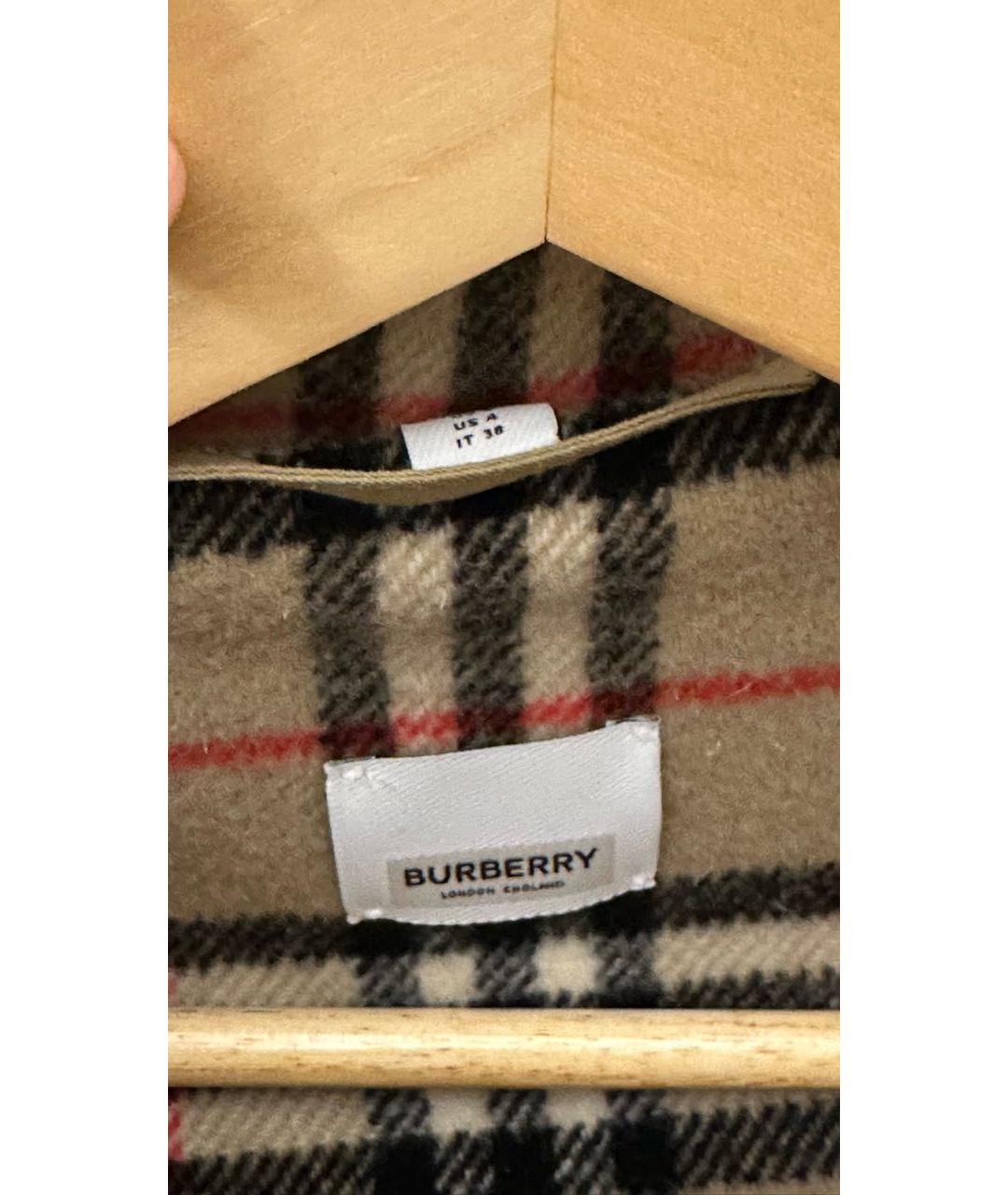 BURBERRY Коричневая шерстяная куртка, фото 3