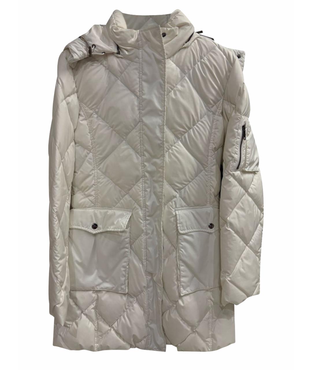 BURBERRY Белый полиэстеровый пуховик, фото 1