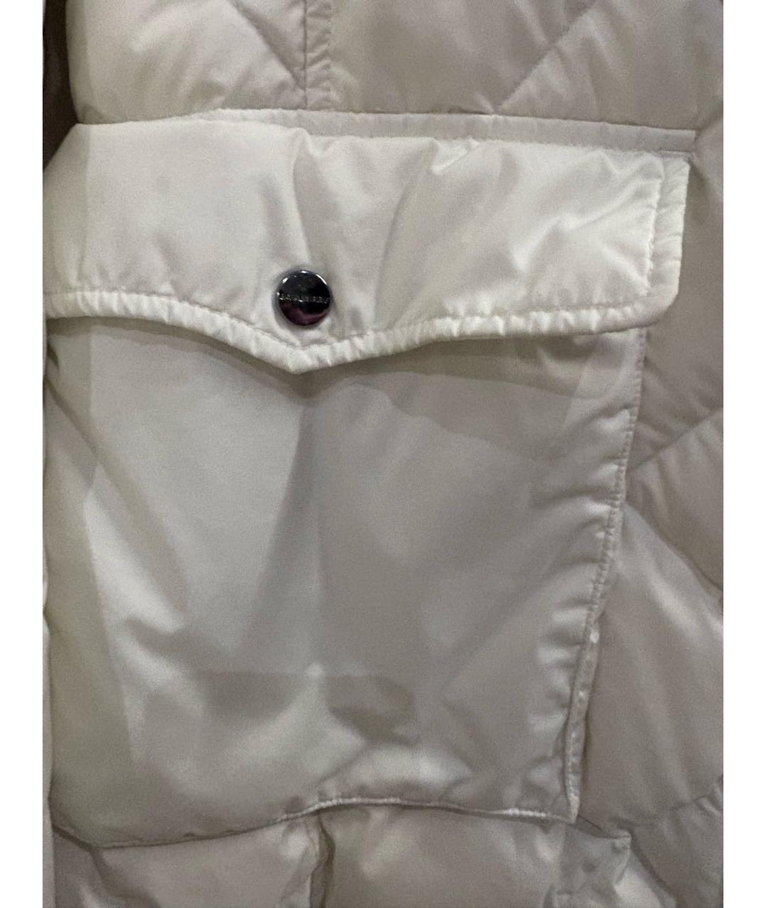 BURBERRY Белый полиэстеровый пуховик, фото 7
