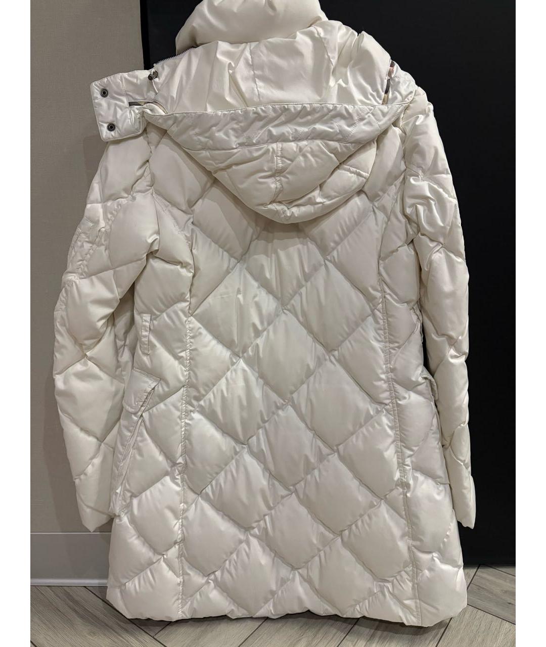 BURBERRY Белый полиэстеровый пуховик, фото 2