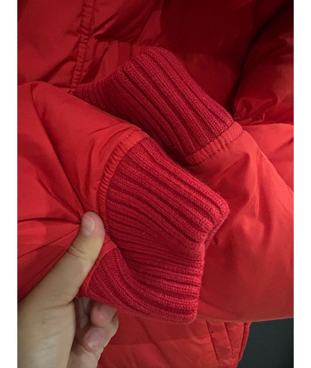 DSQUARED2 Красный полиэстеровый пуховик, фото 5