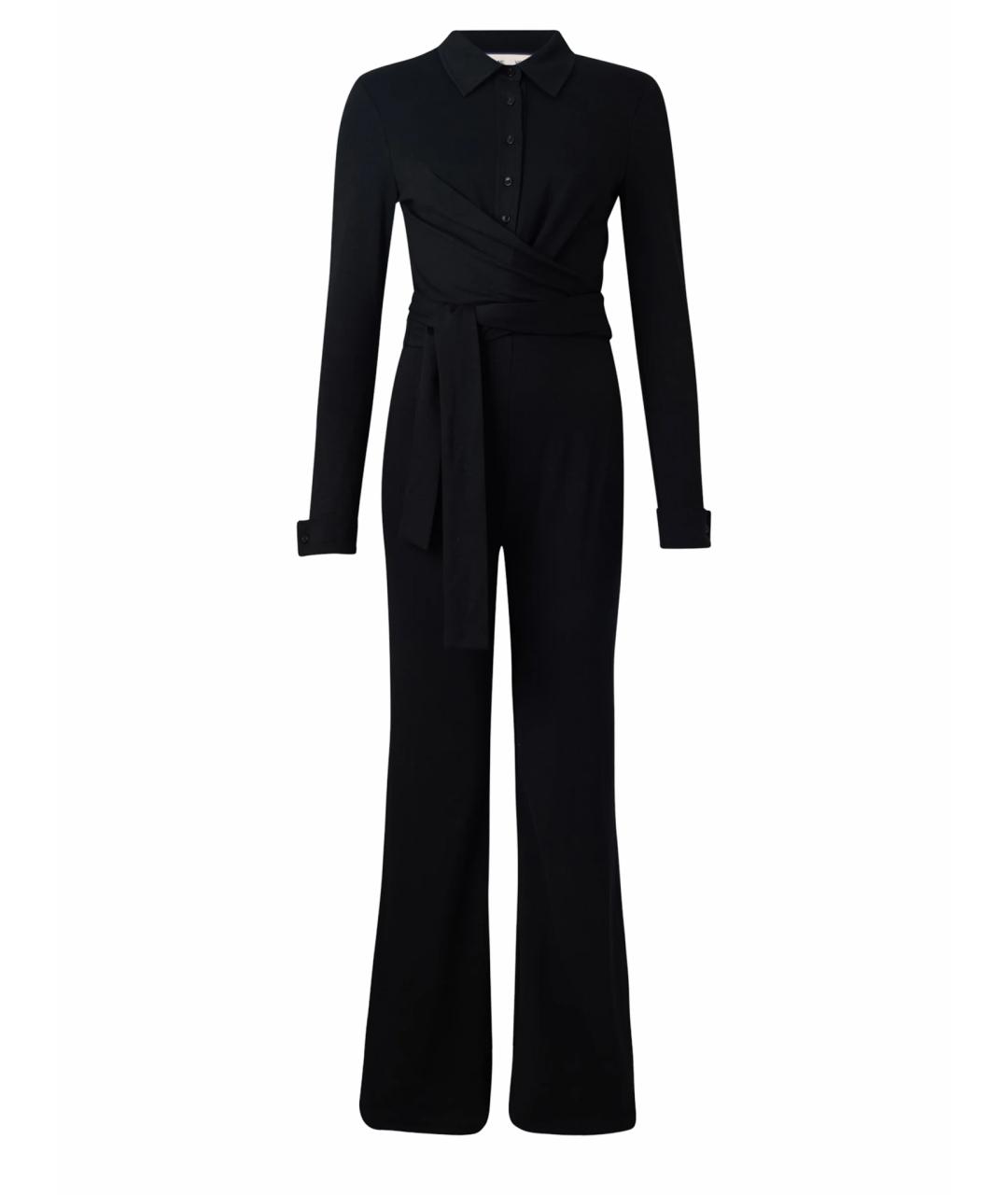 DIANE VON FURSTENBERG Черный шелковый комбинезон, фото 1