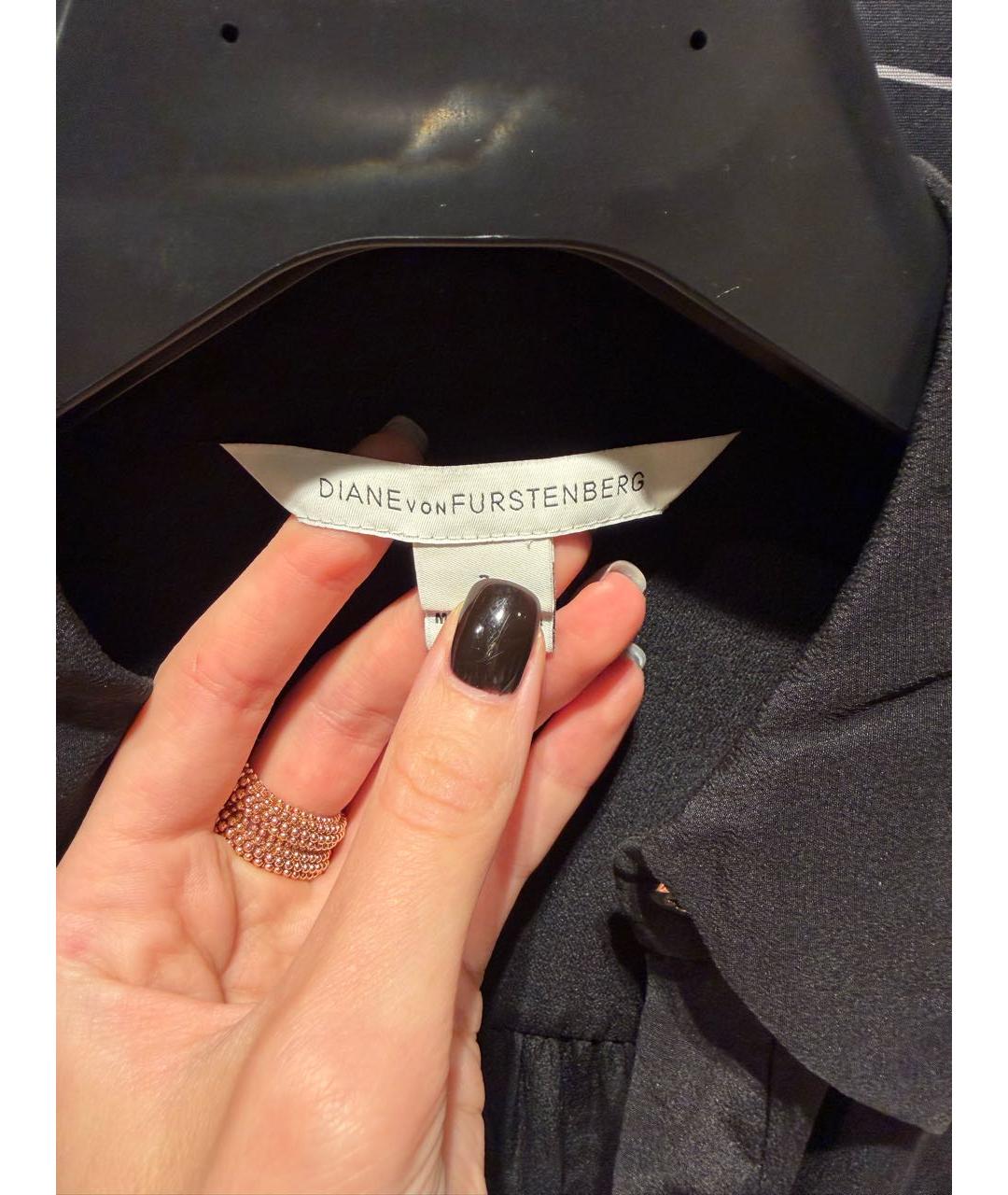 DIANE VON FURSTENBERG Черный шелковый комбинезон, фото 4