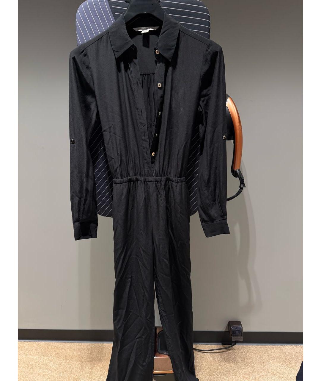 DIANE VON FURSTENBERG Черный шелковый комбинезон, фото 5