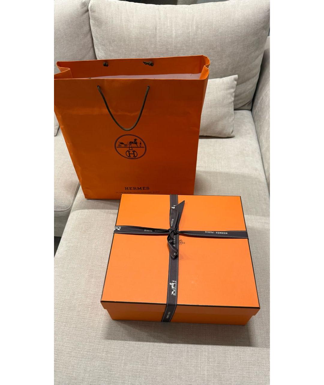 HERMES Черная тканевая сумка с короткими ручками, фото 6