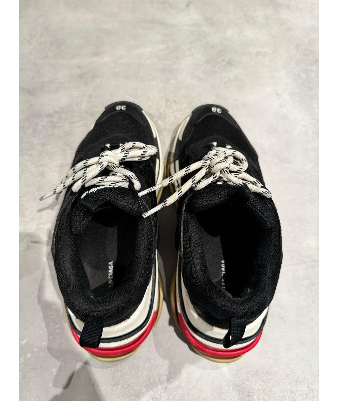 BALENCIAGA Черные текстильные кроссовки, фото 4