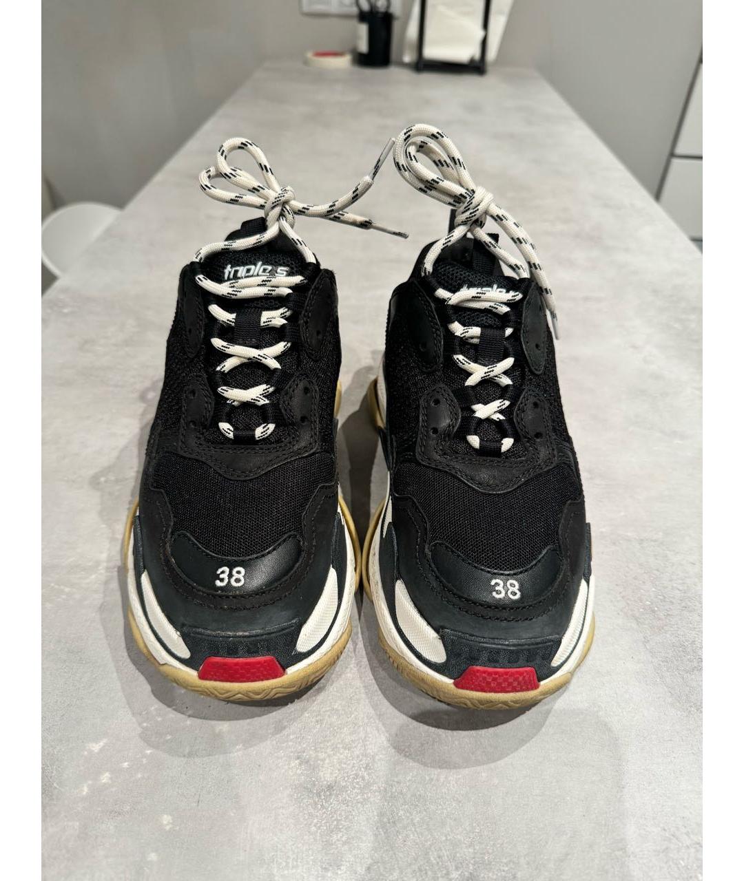 BALENCIAGA Черные текстильные кроссовки, фото 3