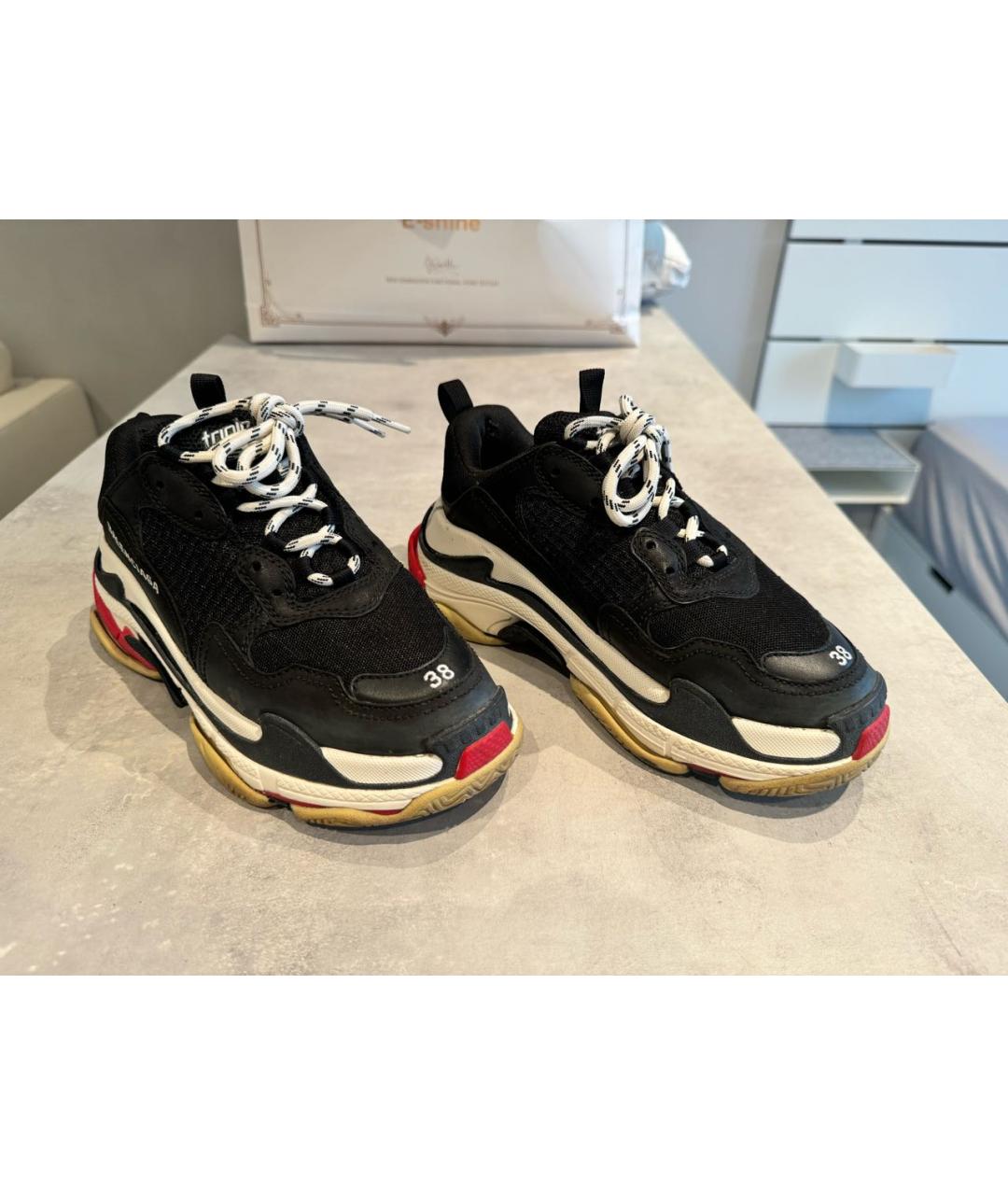 BALENCIAGA Черные текстильные кроссовки, фото 2