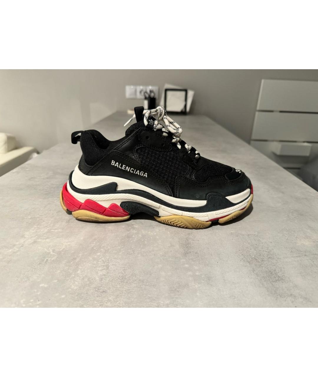 BALENCIAGA Черные текстильные кроссовки, фото 5