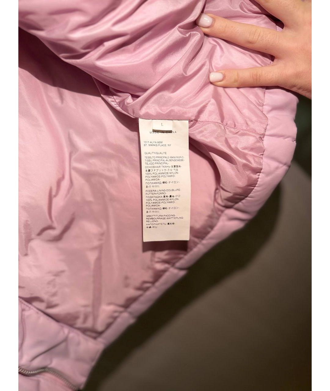 1017 ALYX 9SM Розовый полиамидовый пуховик, фото 6