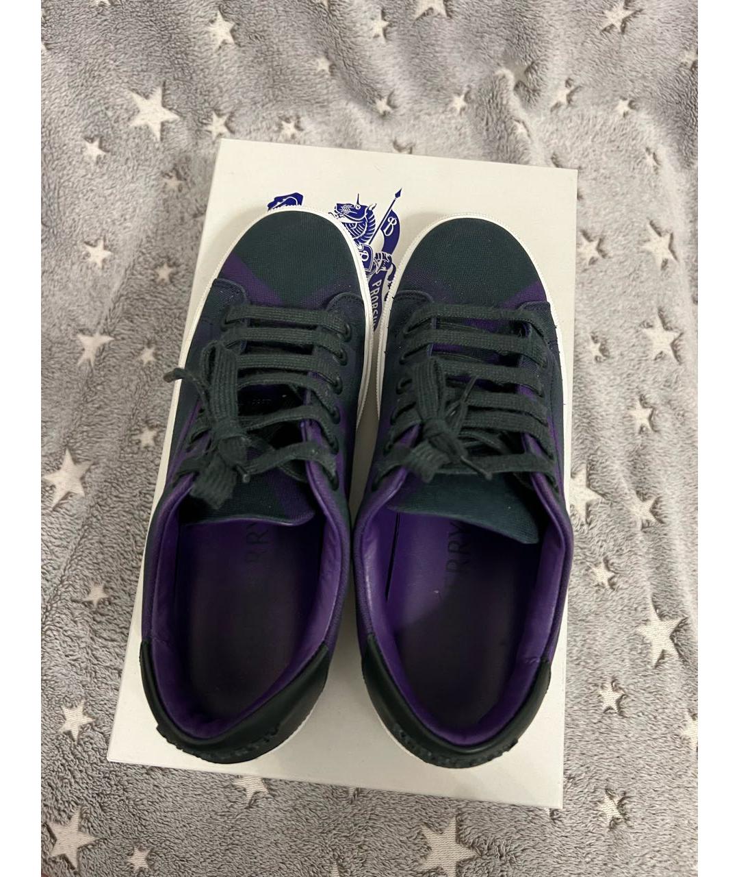 BURBERRY Мульти текстильные кеды, фото 3