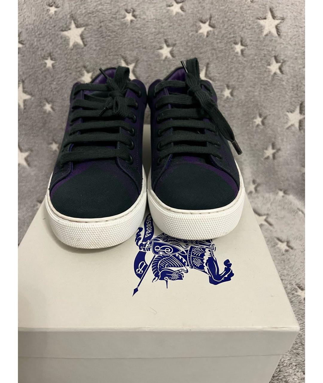 BURBERRY Мульти текстильные кеды, фото 2