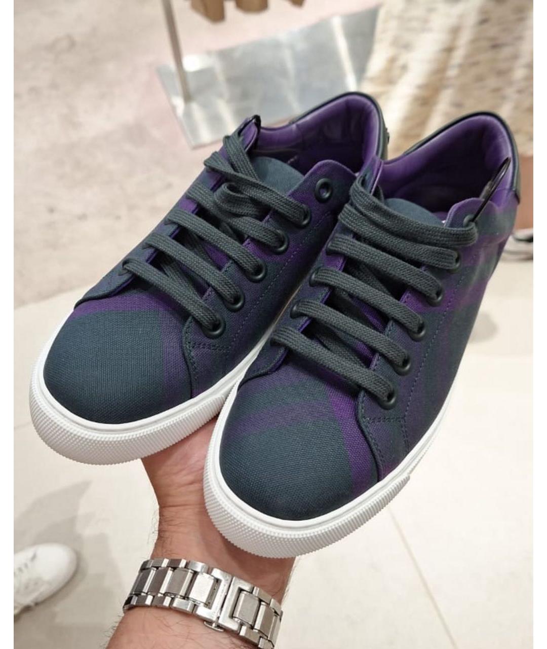 BURBERRY Мульти текстильные кеды, фото 6