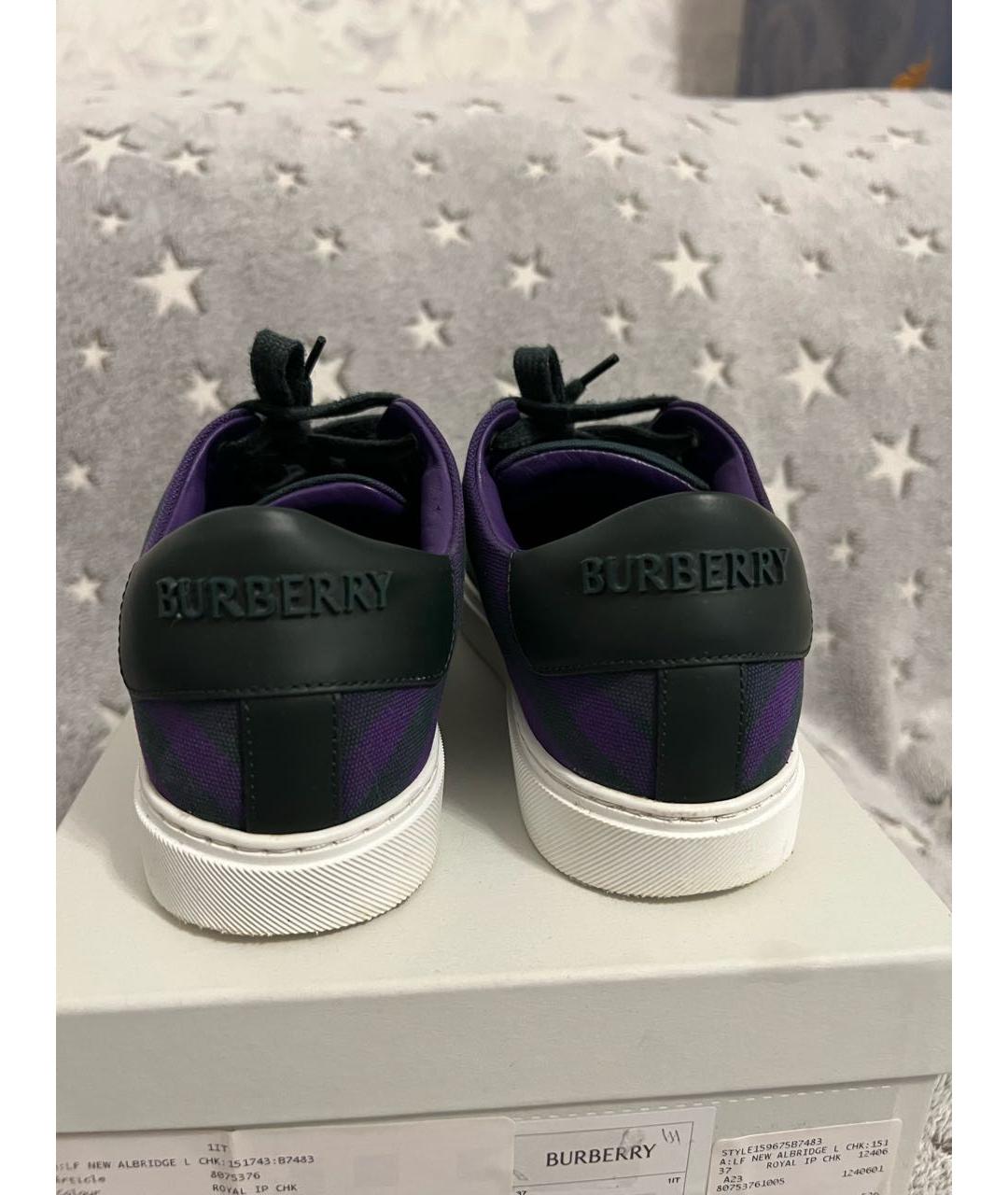 BURBERRY Мульти текстильные кеды, фото 4