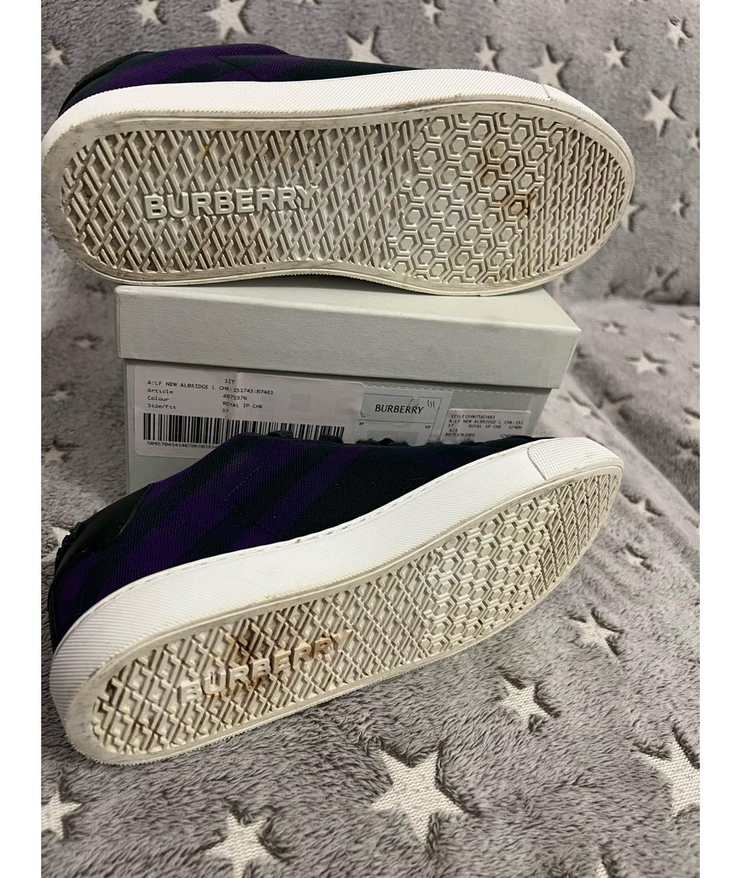 BURBERRY Мульти текстильные кеды, фото 5