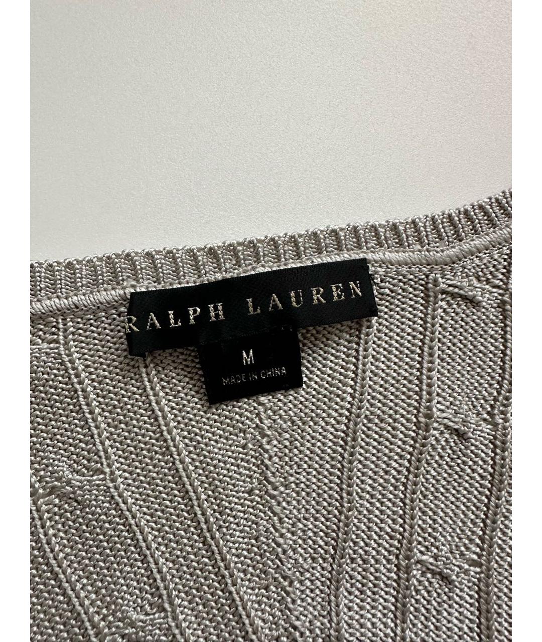 RALPH LAUREN Серебряная шелковая жилетка, фото 3