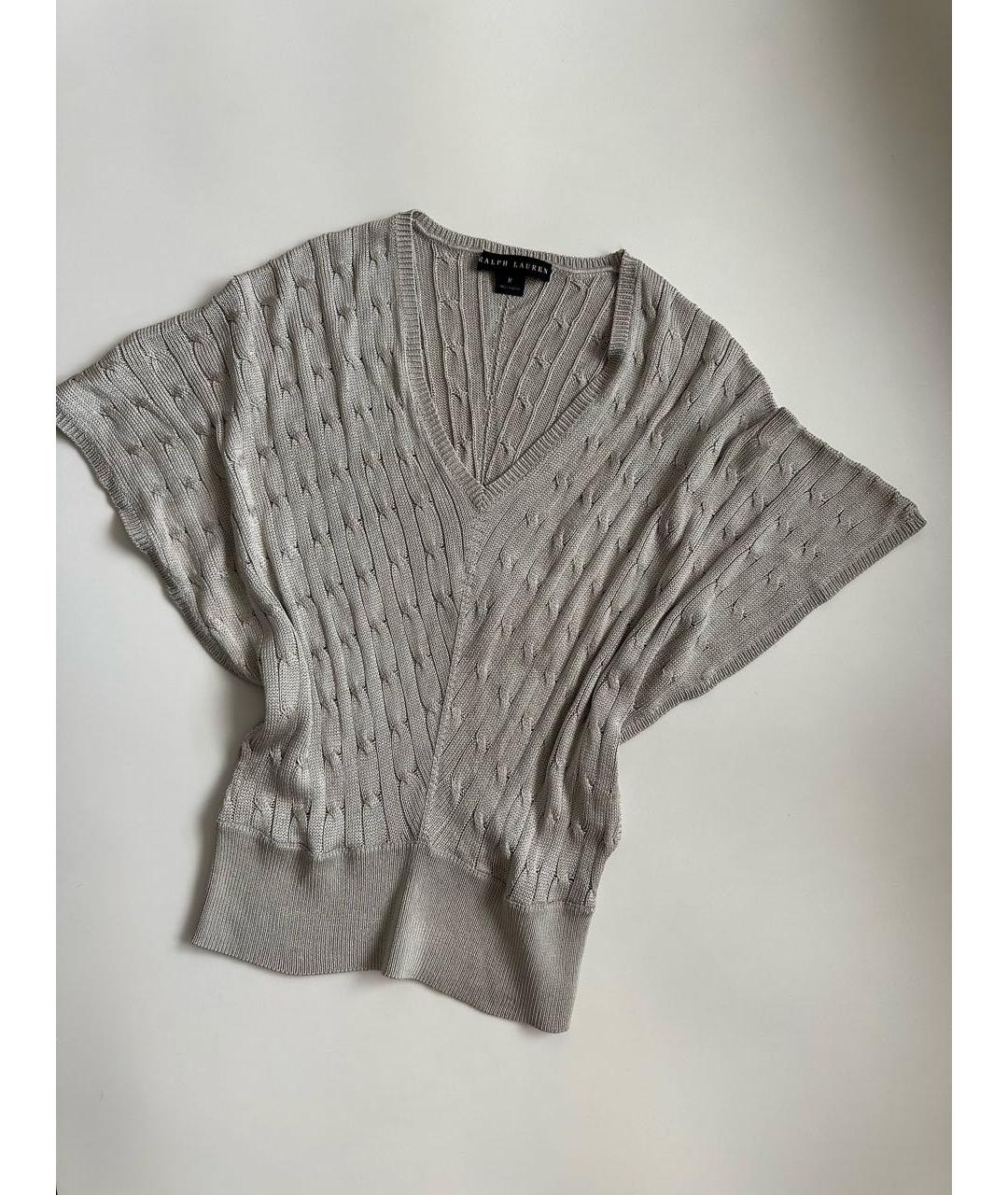 RALPH LAUREN Серебряная шелковая жилетка, фото 6