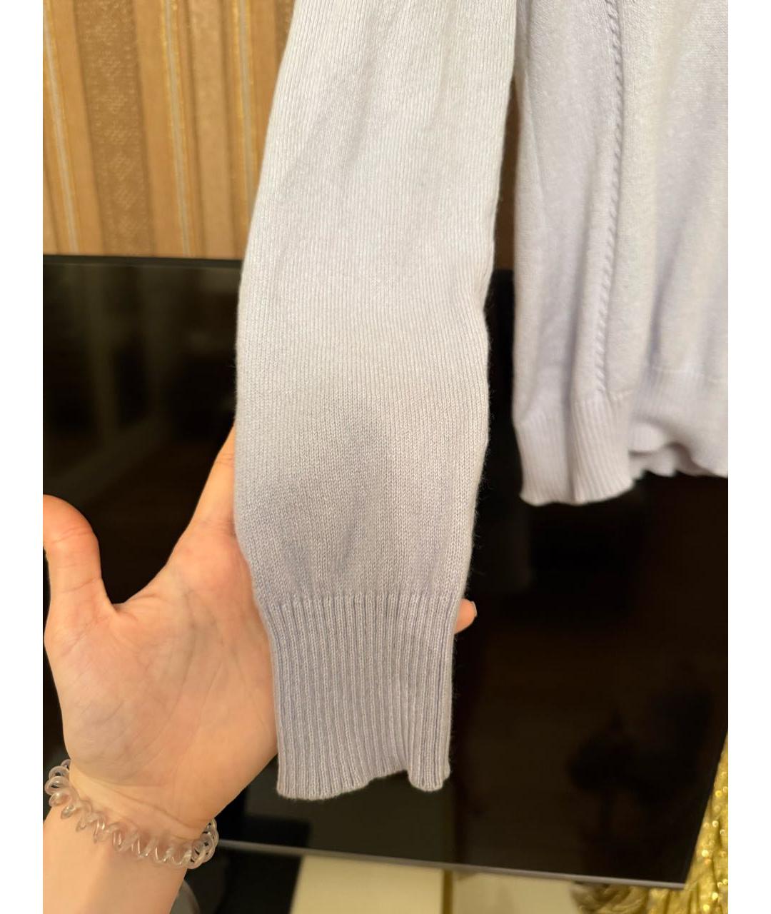 LORO PIANA Голубой кашемировый джемпер / свитер, фото 5