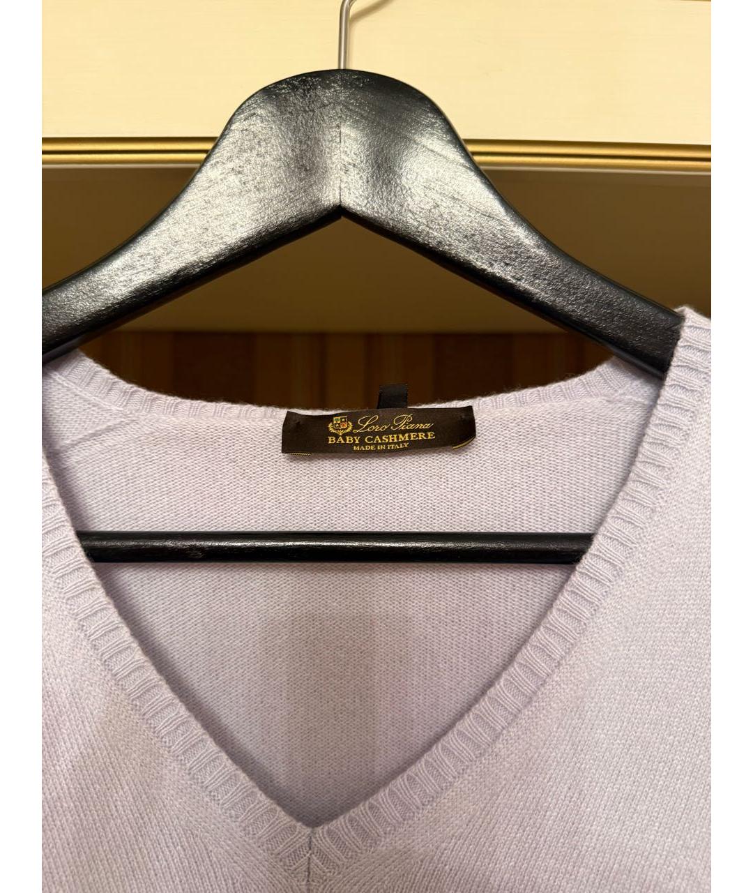 LORO PIANA Голубой кашемировый джемпер / свитер, фото 3