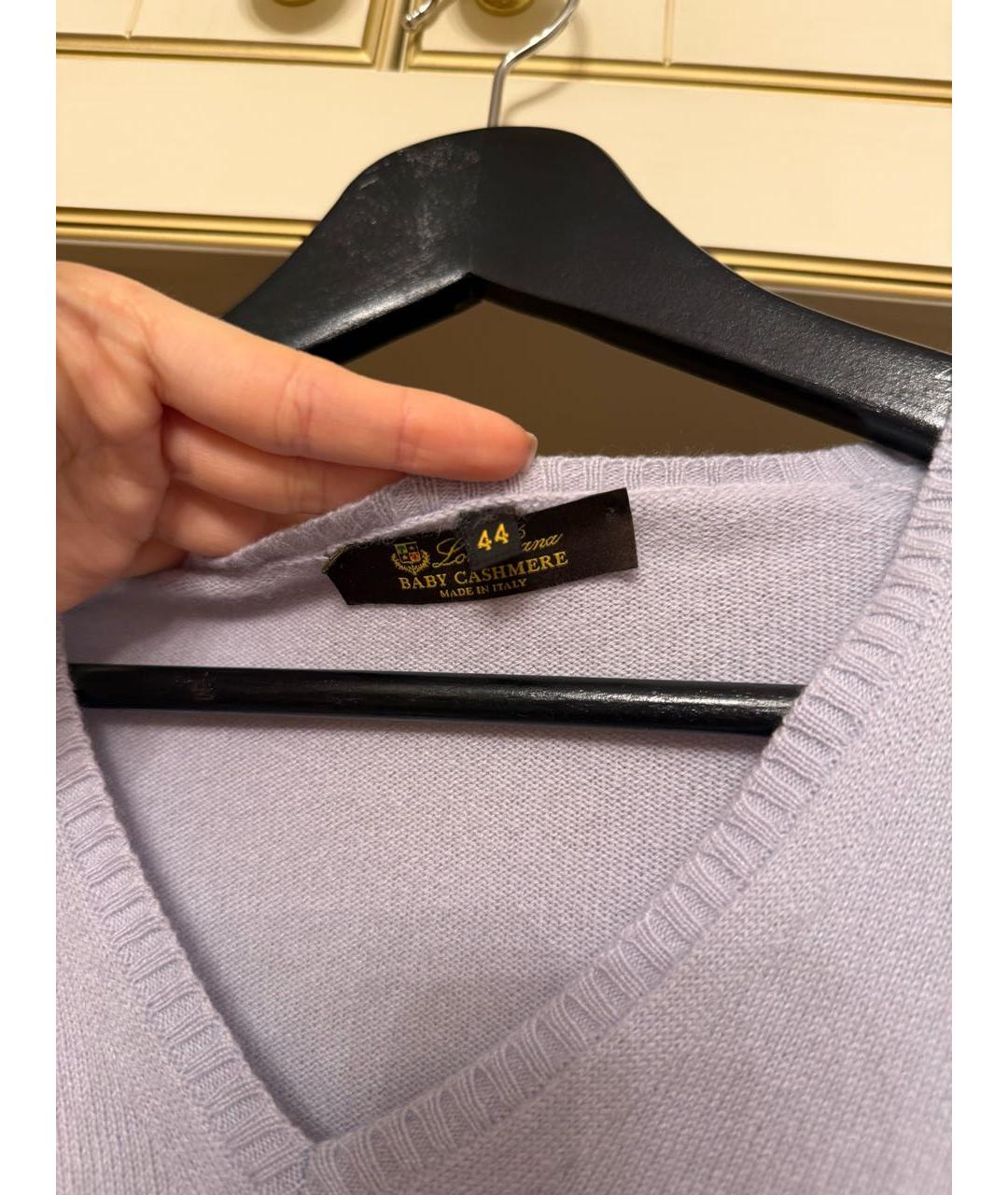 LORO PIANA Голубой кашемировый джемпер / свитер, фото 4