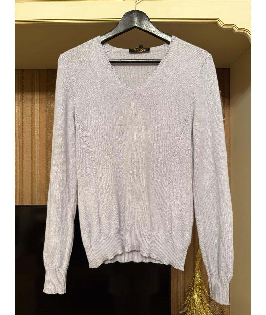 LORO PIANA Голубой кашемировый джемпер / свитер, фото 8