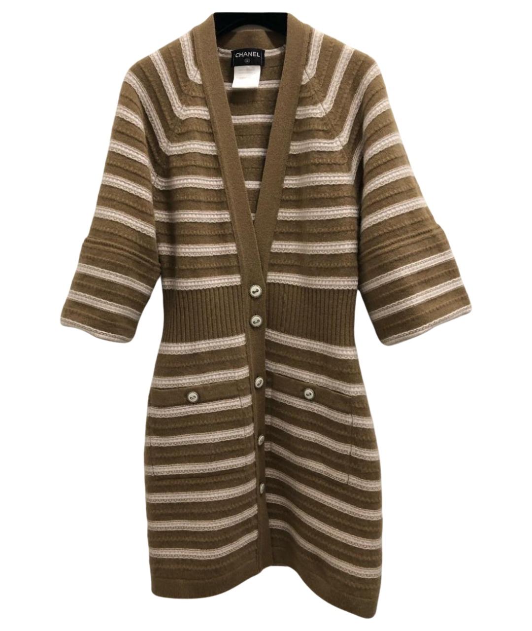 CHANEL Бежевый кашемировый кардиган, фото 1