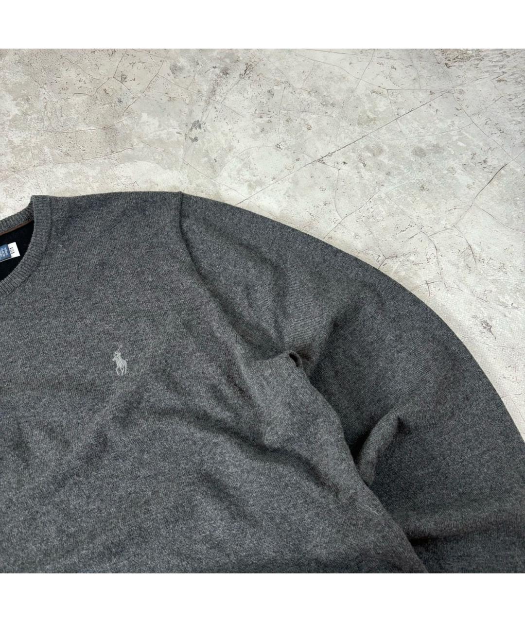 POLO RALPH LAUREN Антрацитовый шерстяной джемпер / свитер, фото 4